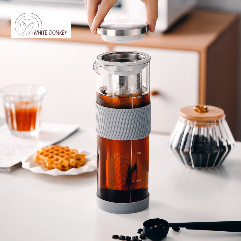 Glass Cold Brew Coffee Maker With Re-Usable Stainless Steel Filter  --  800ML