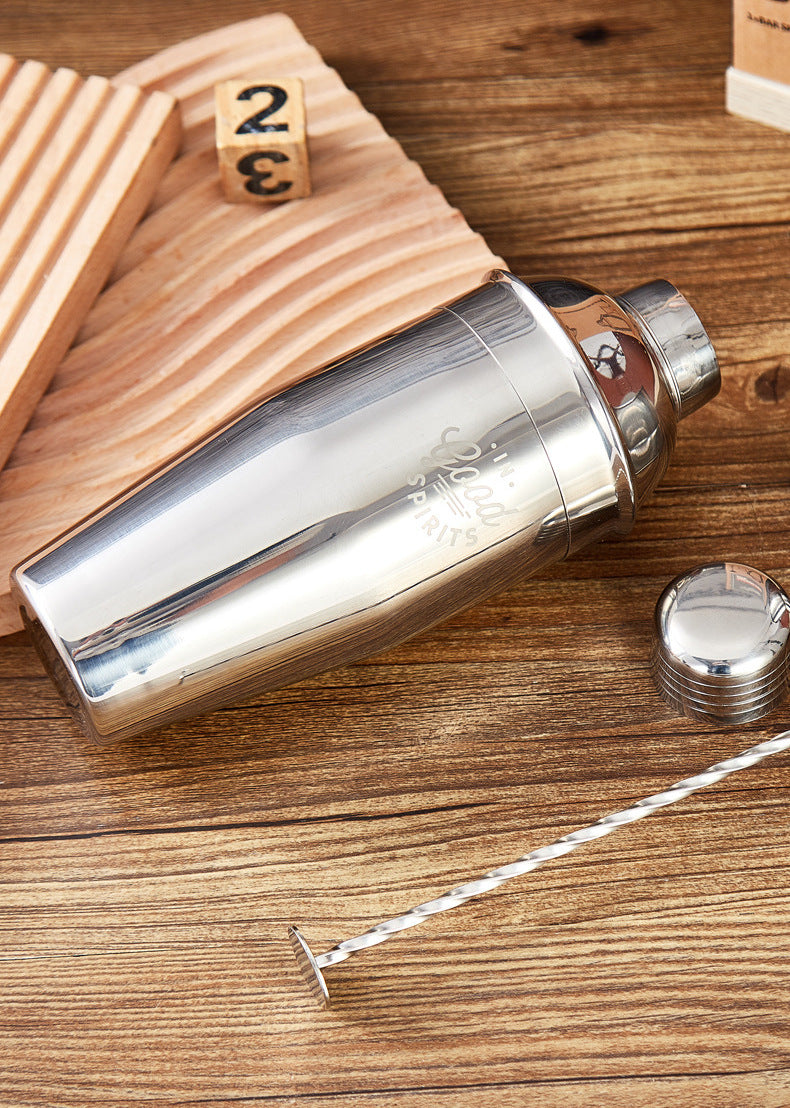 Premium Cocktail Shaker Set of 3 Stainless Steel 700ml