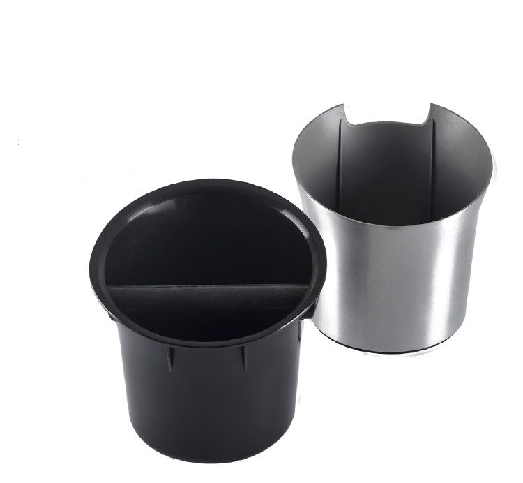 Coffee Knock Box Aluminum Dump Bin with Removable Bowl