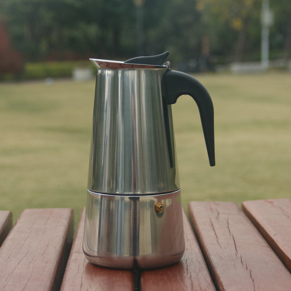 Stovetop Moka Pot Coffee Maker Stainless Steel Moka Express Espresso Maker 300ML