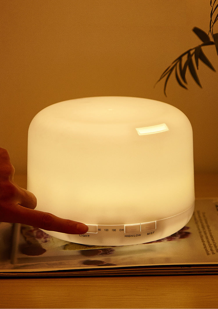 Aroma Diffuser with Remote Control Bluetooth Speaker Nightlight 500ML White