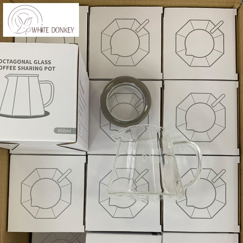 V60 Glass Coffee Range Server --  Octagon Design 450M