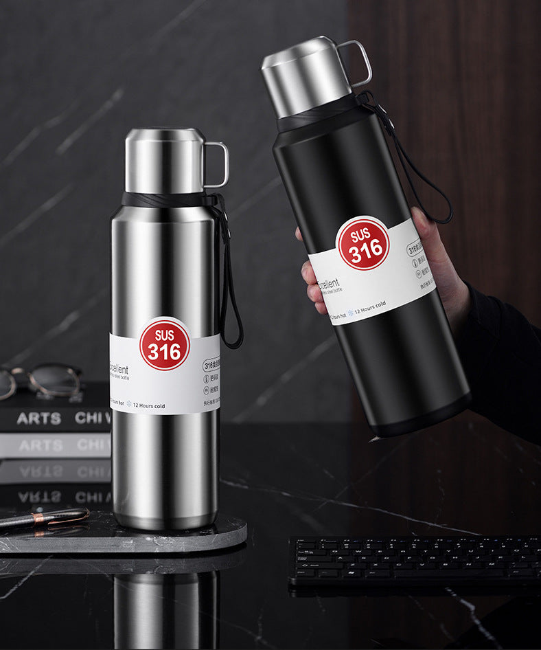 1L Double-Wall Stainless Steel Vacuum Insulated Water Bottle