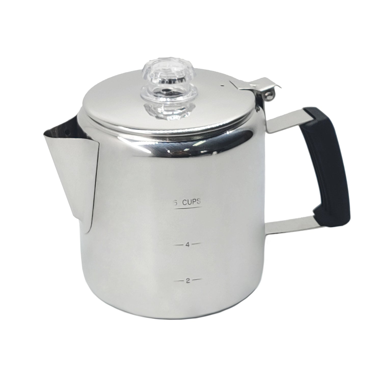 Small Outdoor Stainless Steel Percolator Coffee Maker for Camping -- 6 Cup