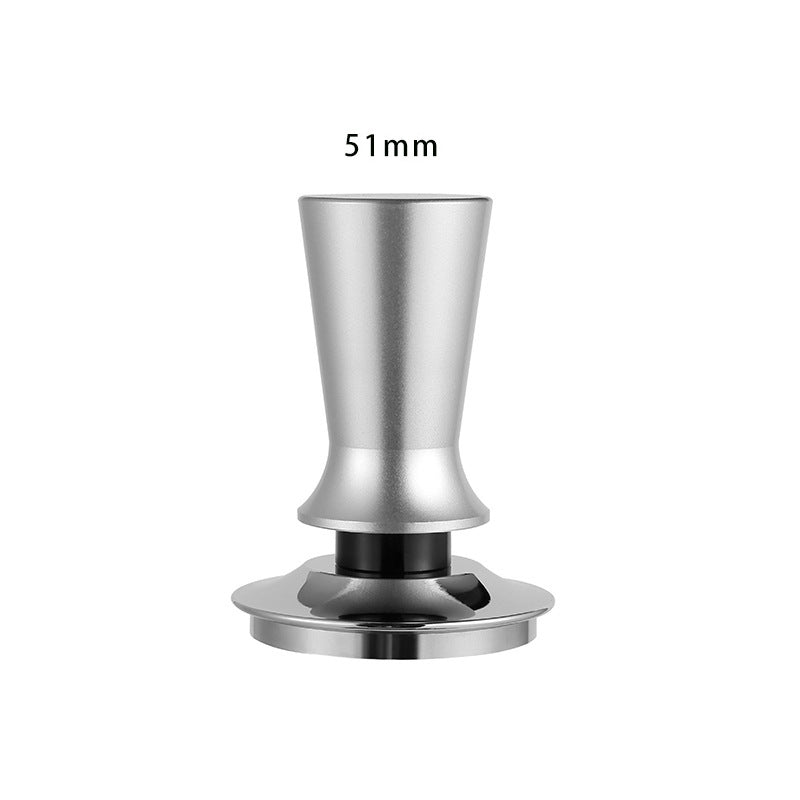 Spring Coffee Tamper with Stainless Steel Base 51mm Silver