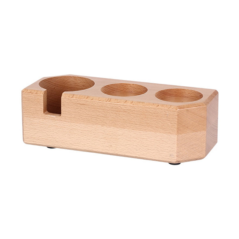 Wooden Coffee Tamper Station and Portafilter Holder for 58MM Birch Wood