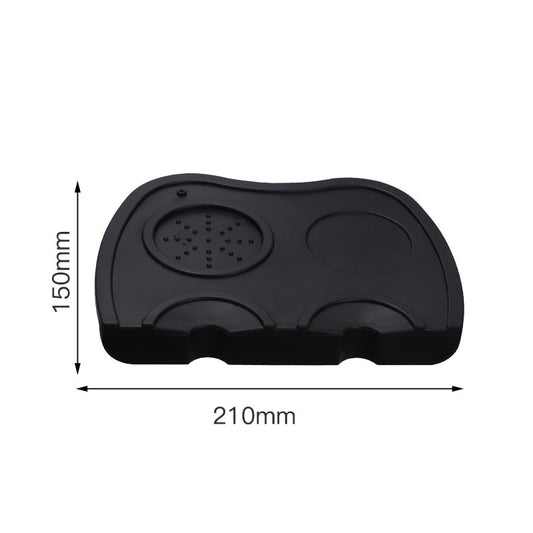 Anti-Skid Coffee Tamper Mat Dual Silicone Rubber Espresso Tamping Mat Black