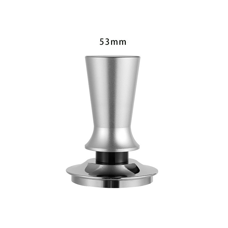 Spring Coffee Tamper with Stainless Steel Base 53mm -- Silver