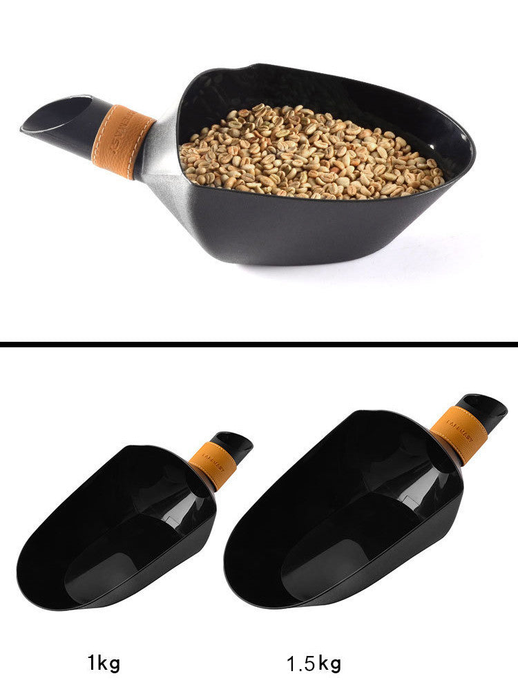 Coffee Bean Shovel Scoop Plastic Coffee Beans Measuring Scoop Black 1.5KG