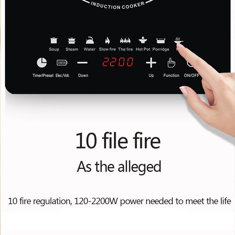 2200W Portable Induction Cooktop Black