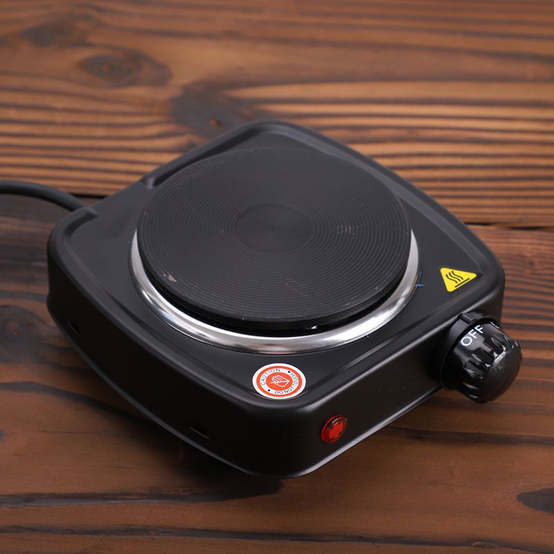 Single Hot Plate Portable Electric Stove for Coffee Makers 500W Black