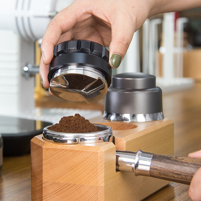 Wooden Coffee Tamper Station and Portafilter Holder for 58MM Birch Wood