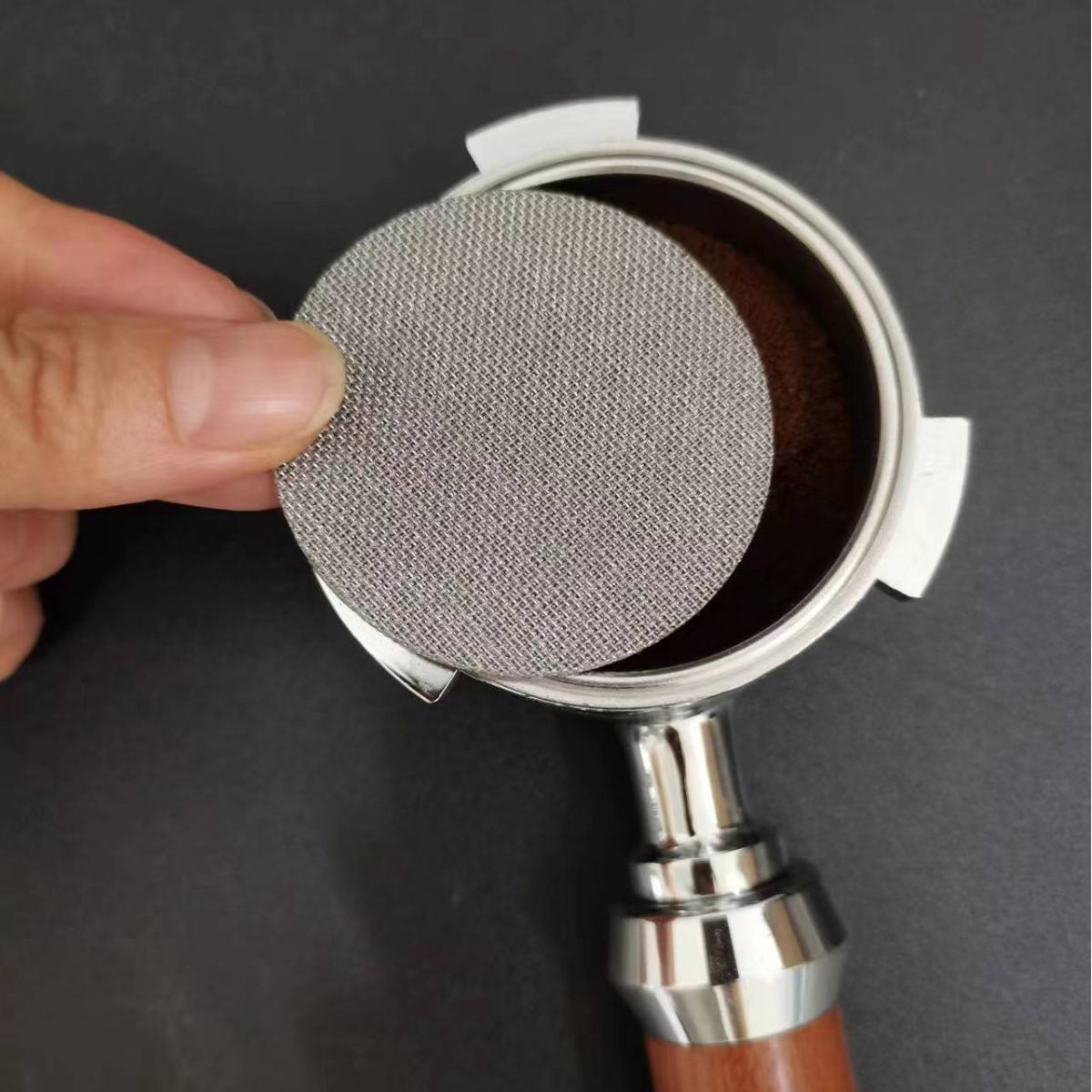 Espresso Puck Screen Reusable Stainless Steel Coffee Filter Plate Silver 58MM