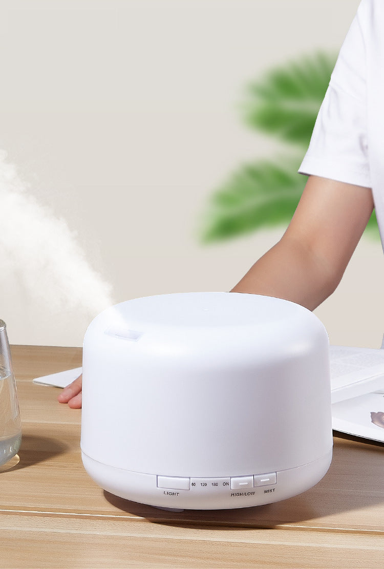 Aroma Diffuser with Remote Control Bluetooth Speaker Nightlight 500ML White