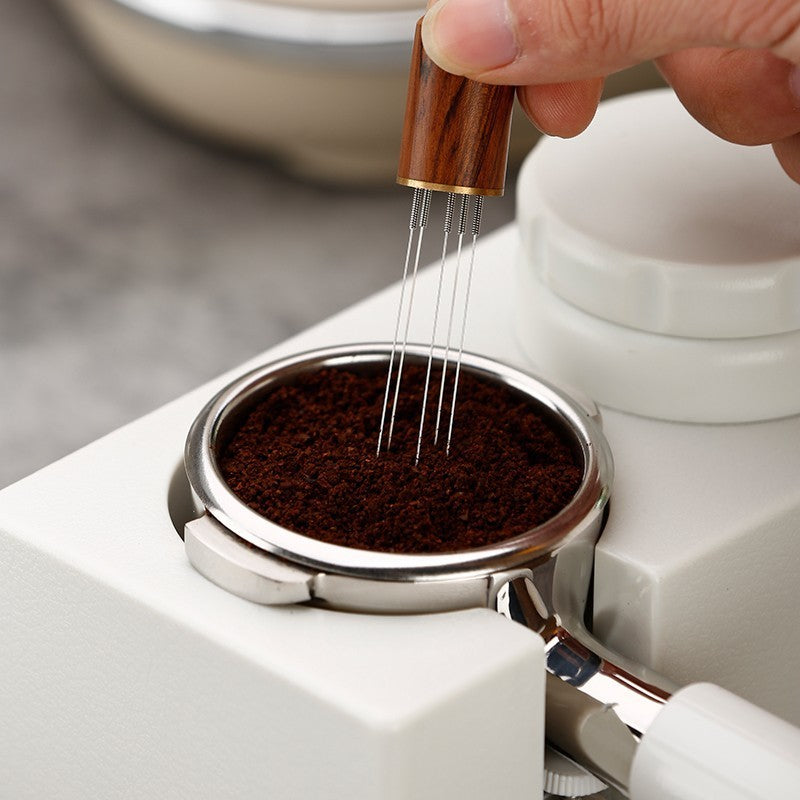 Espresso Coffee Stirrer Coffee Stirring Tool with Coffee Distributor Needle - Rosewood