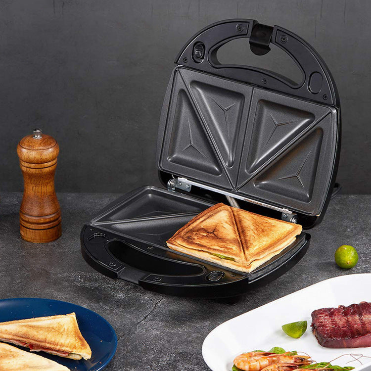 Multi-Function Breakfast Station, 3-in-1 Waffle, Sandwich, and Grill Maker 750W