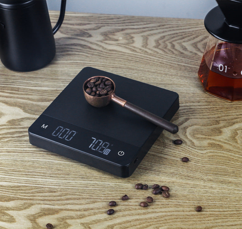 Rechargeable Digital Barista Coffee Scale with Timer: 3KG/0.1G