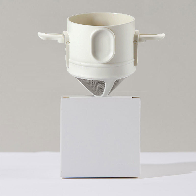 Foldable Portable Coffee Filter -- White