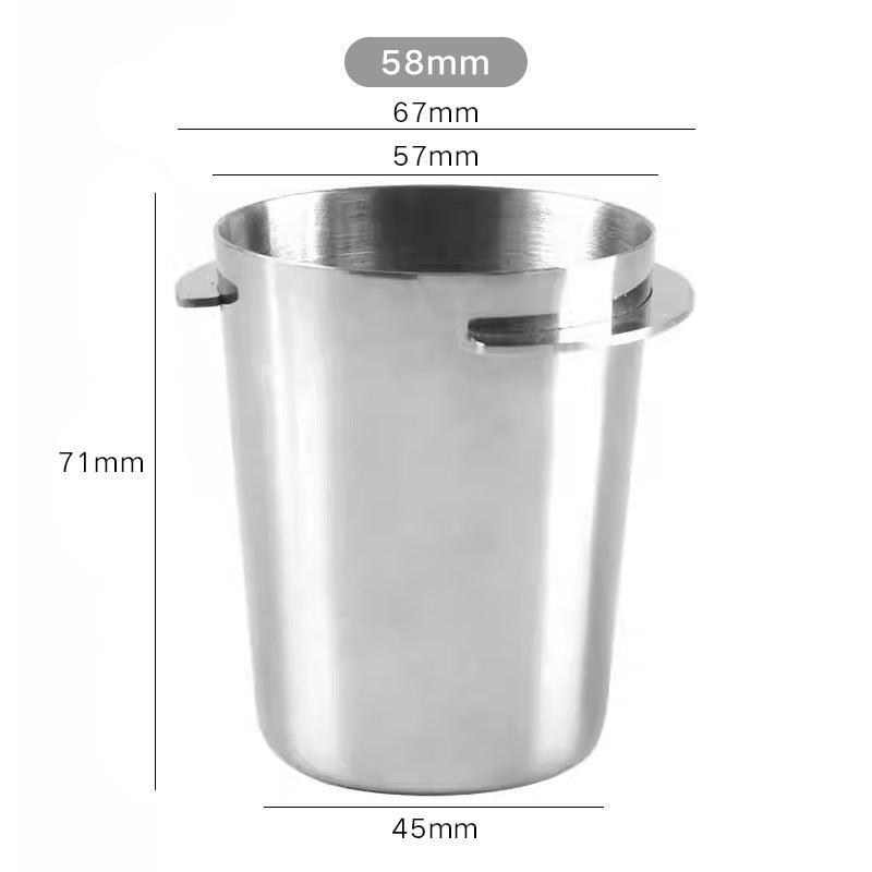 58mm Coffee Dosing Cup Stainless Steel Coffee Machine Powder Cup