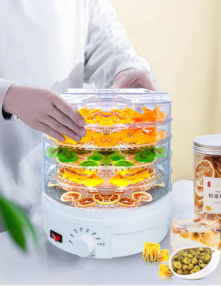 Electric Food Dehydrator Portable Fruit Vegetable Dryer Machine White