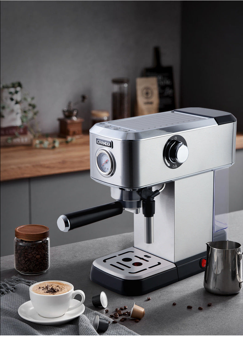 Compact Barista Espresso Machine Silver 1.5L