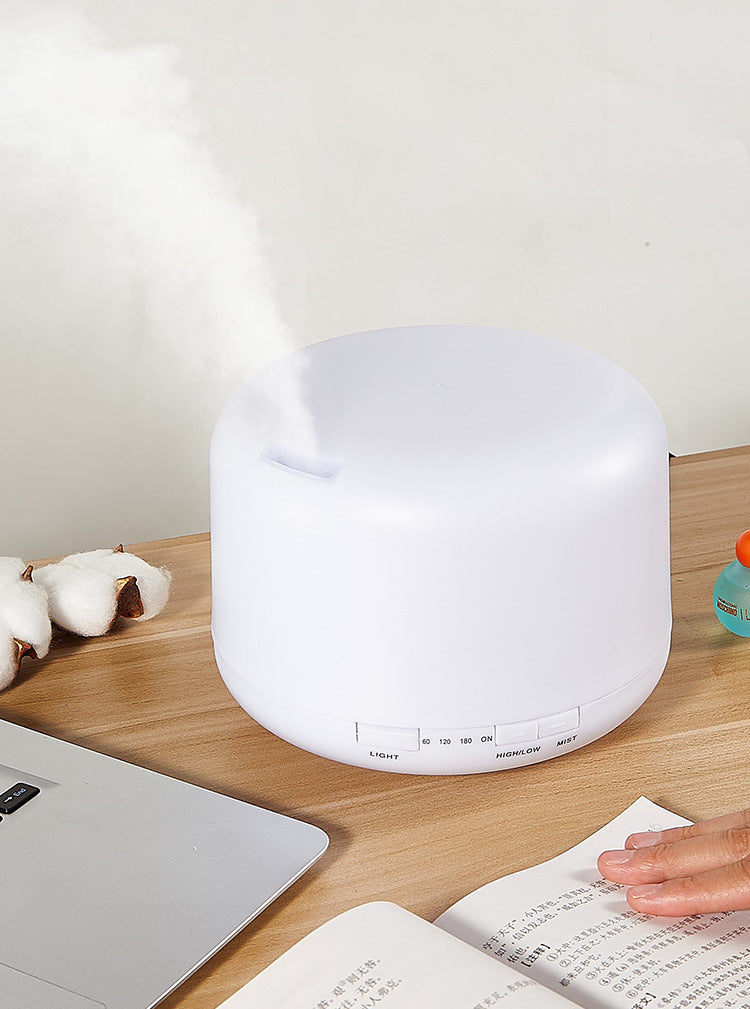 Aroma Diffuser with Remote Control Bluetooth Speaker Nightlight 500ML White