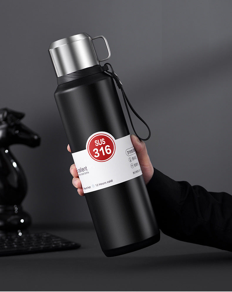 1L Double-Wall Stainless Steel Vacuum Insulated Water Bottle