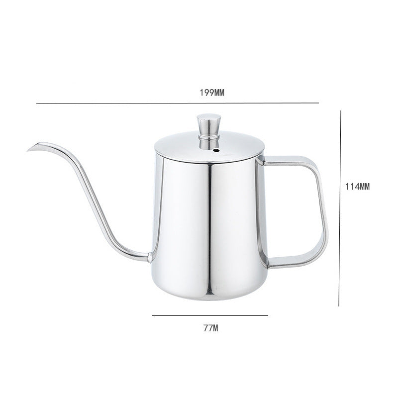 Gooseneck Kettle Stainless Steel Pour Over Coffee Pot 600ML