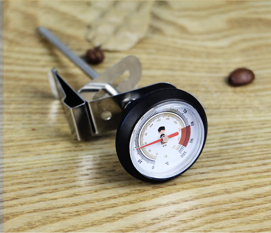 Milk Frothing Thermometer for Hand-Brewed Coffee Stainless Steel Probe Black