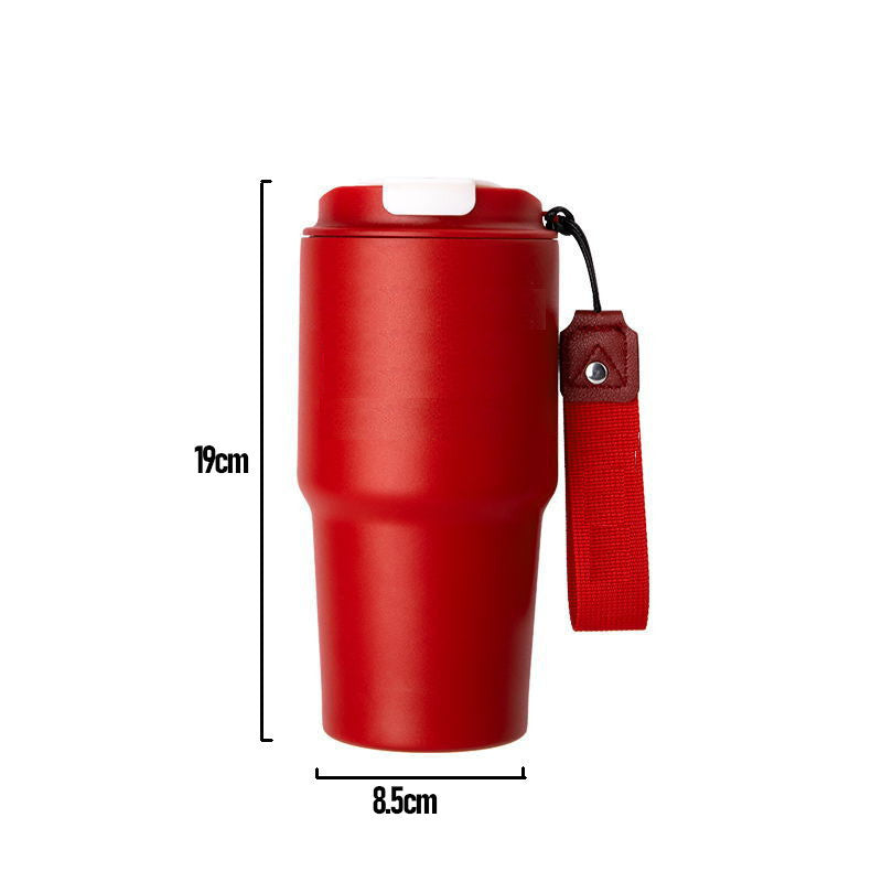 590ML Travel Insulated Coffee Cup Stainless Steel Double Wall Red