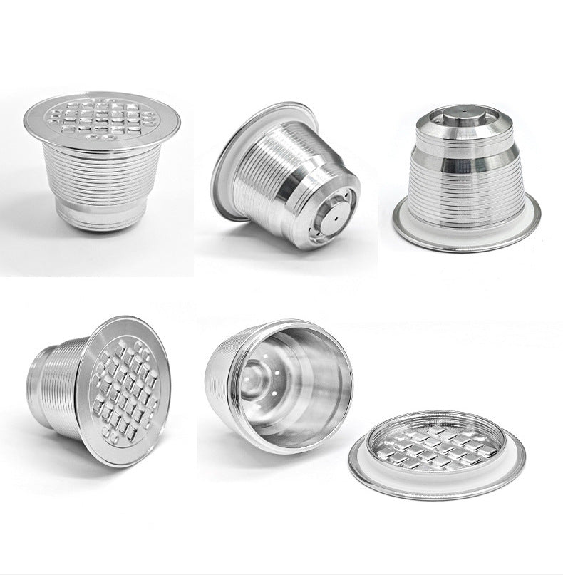 Reusable Nespresso Capsule - Stainless Steel Refillable Square Holes Capsule