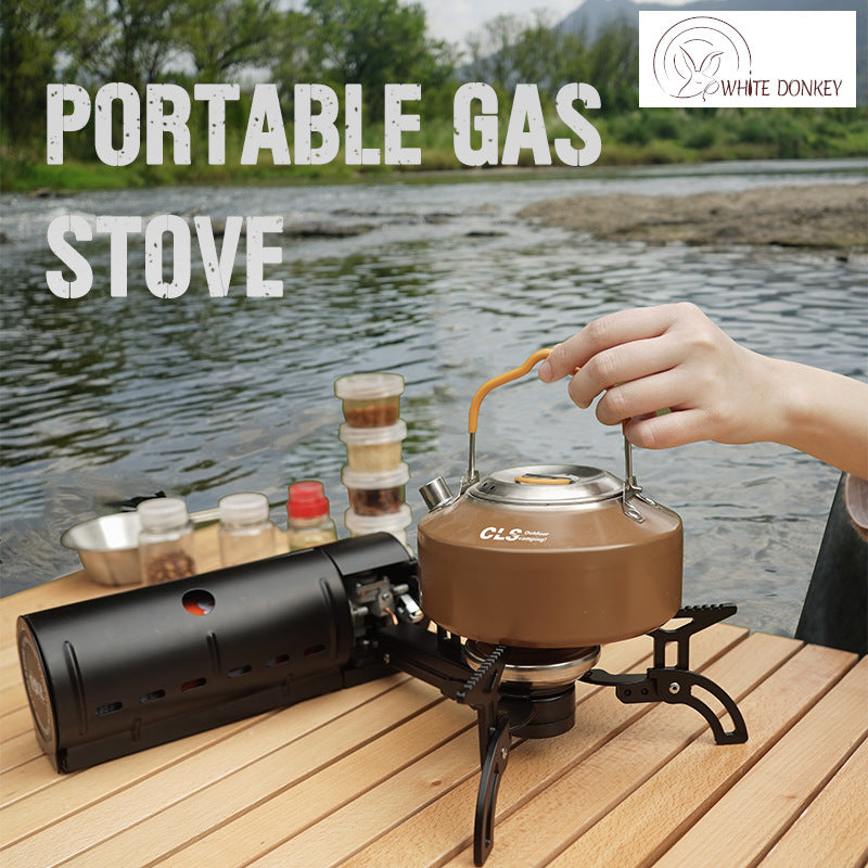 Compact Folding Gas Stove - Portable Outdoor Cooking Grill & Windproof Picnic Cooker