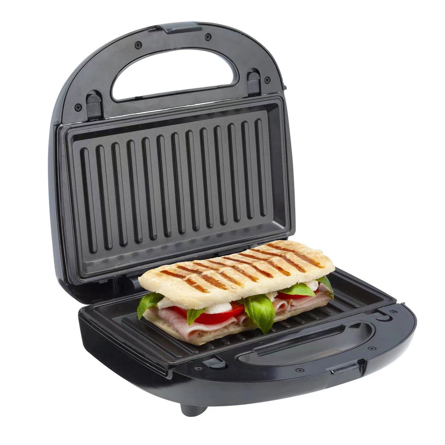 Multi-Function Breakfast Station, 3-in-1 Waffle, Sandwich, and Grill Maker 750W