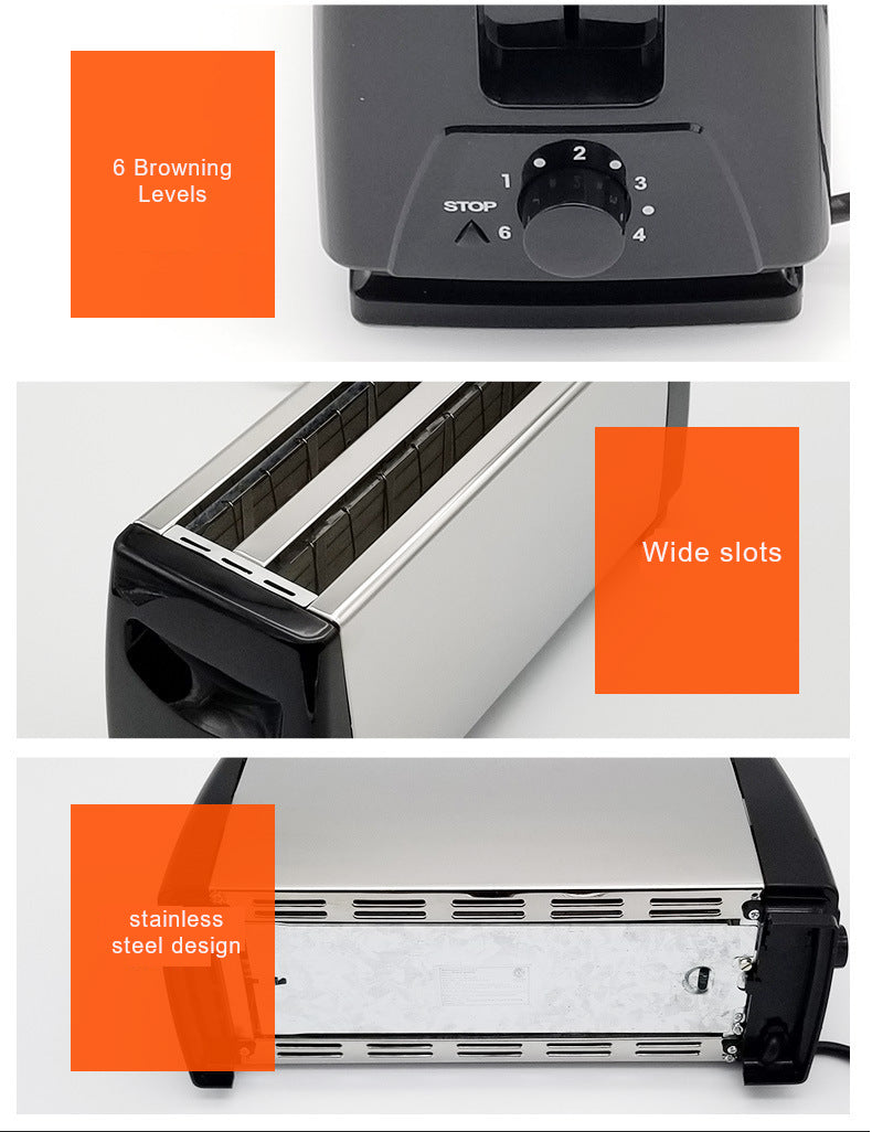 4 Slice Toaster Black