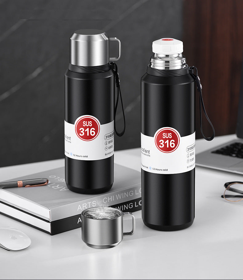 1L Double-Wall Stainless Steel Vacuum Insulated Water Bottle