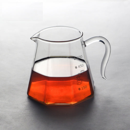 V60 Glass Coffee Range Server -- Octagon Design 600ML