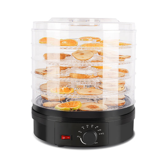 Electric Food Dehydrator Portable Fruit Vegetable Dryer Machine Black