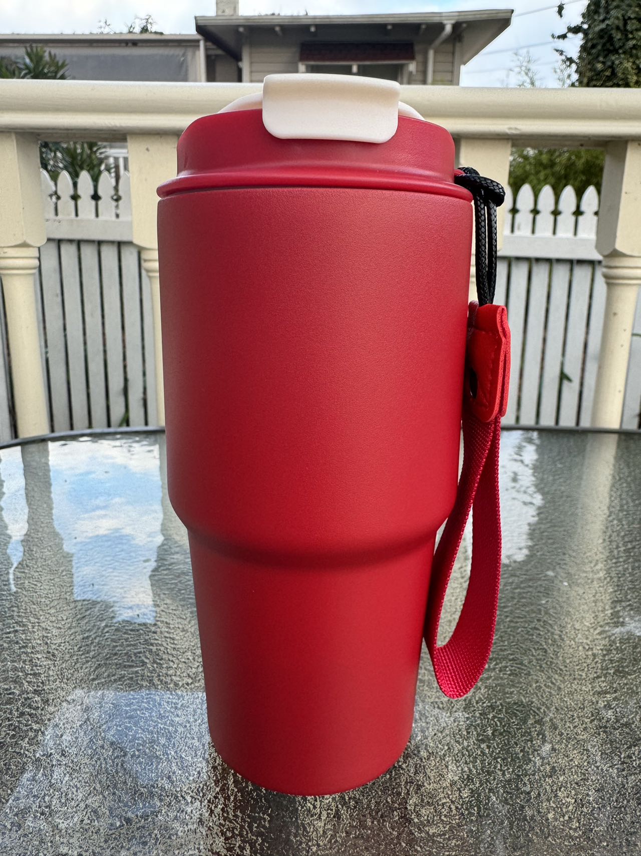 590ML Travel Insulated Coffee Cup Stainless Steel Double Wall Red