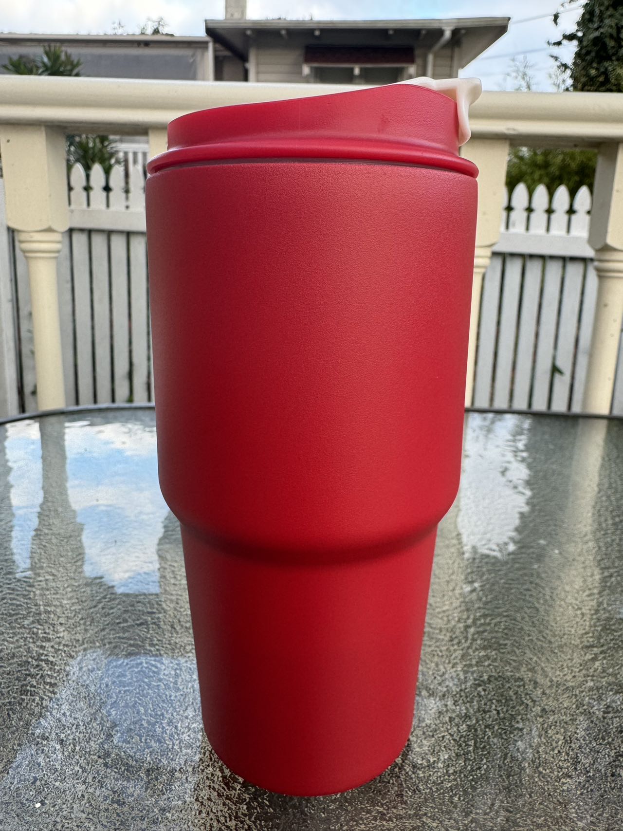 590ML Travel Insulated Coffee Cup Stainless Steel Double Wall Red